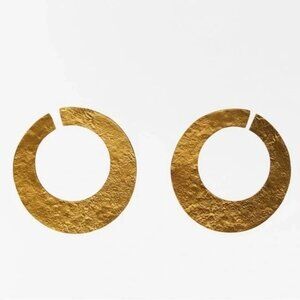 Zara Nwt Circular Open Hoop Earrings